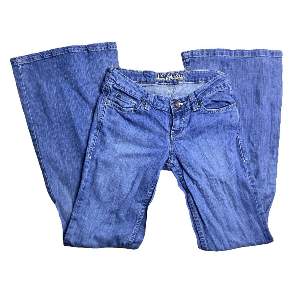 Polo Jean Co. Ralph Lauren Women's Size 3/4 Blue Light Wash Flare Vintage Y2K